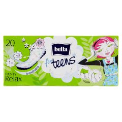Bella For Teens Panty Relax vékony légáteresztő tisztasági betét természetes zöld tea illattal 20 db