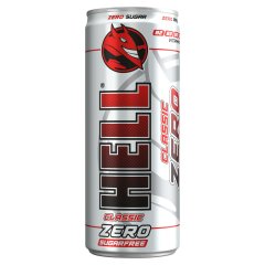 HELL Zero tuttifruttiízű, koffeintartalmú, szénsavas, alkoholmentes ital édesítőszerekkel 250 ml
